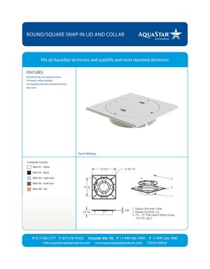 SK65xxx Round Square Snap In Lid And Collar CS224 121024