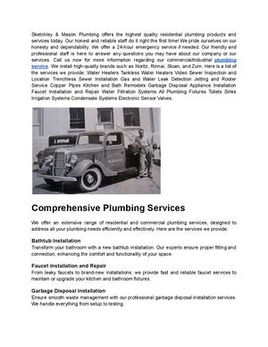 Sketchley & Mason, Inc. - Best Plumber Service in Simi Valley, CA