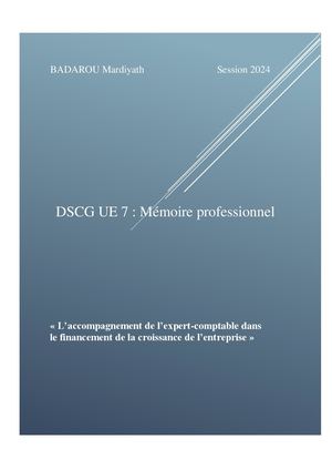 M.DSCG.2024 8 - L’accompagnement de l’expert-comptable dans le financement de la croissance de l’entreprise