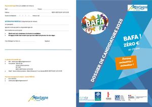 Bafa 0€ Dossier De Candidature Caf