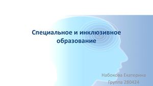 Специальное и инклюзивное образование