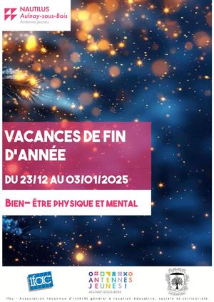 Planning vacances de fin d'année - Antennes jeunesse 2024/2025