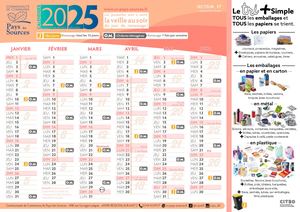 Calendrier 2025 - Zone 17