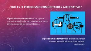 Qué Es El Periodismo Comunitario Y Alternativo