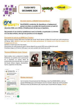 11 Flash Info Decembre 2024