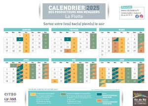Calendriers Pro 2025 La Flotte
