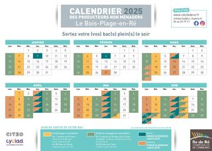 Calendriers Pro 2025 Le Bois Plage En Re