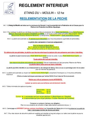 Réglement Interieur Donzeil 2025