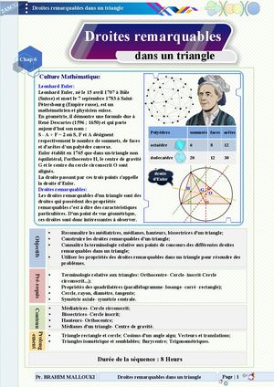 Ch6 Droites Remarquables Dans Un Triangle