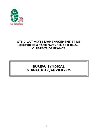 Rapport Du Bureau du 09/01/2025