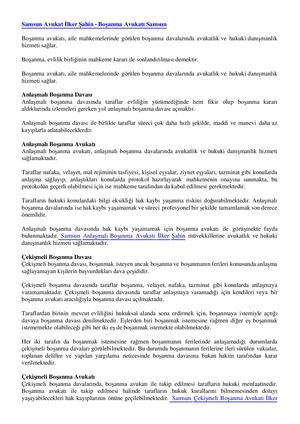 Samsun Avukat İlker Şahin - Boşanma Avukatı Samsun