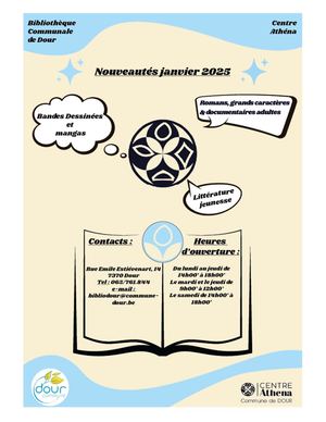 Nouveautés Janvier 2025
