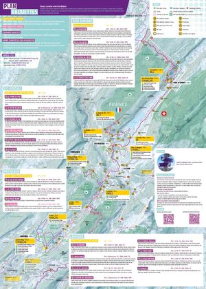 STATION DES ROUSSES - PLAN DES PISTES ET ITINÉRAIRES RAQUETTES ET PIÉTONS