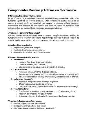 Componentes Pasivos Y Activos