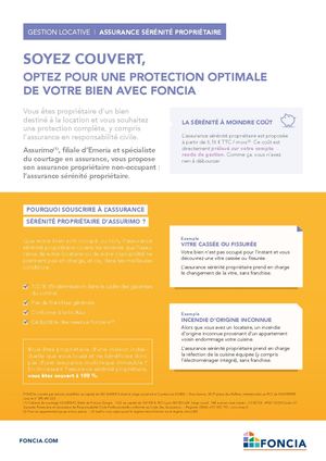 ASSURANCE SÉRÉNITÉ PROPRIÉTAIRE