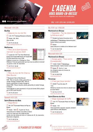 Agenda Gba Hors Bourg Janvier Février 2025