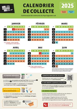 Calendrier de collecte 2025