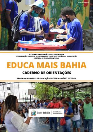 Caderno de Orientações- Educa Mais Bahia: oficinas educativas