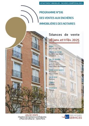 Programme N°516 Ventes Des 28 Janvier Et 11 Fevrier Vae