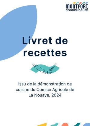 Livret " Les recettes de nos chefs"