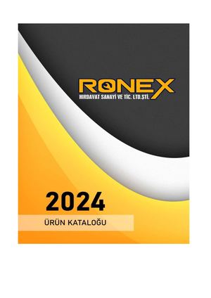 Ronex Hirdavat 2024 Kataloğu