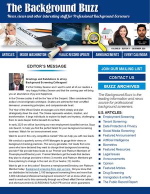 BACKGROUND BUZZ - DECEMBER 2024