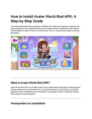 How To Install Avatar World Mod Apk