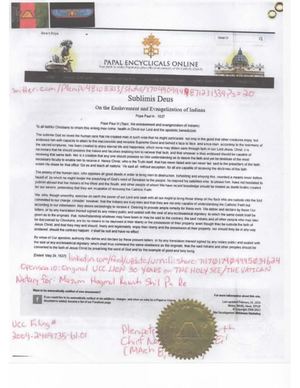 Sublimis Deus Issued By Chief Nanya Saabu Eil to Mazum Shil Pa Re