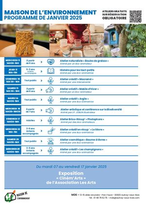 Programme Mde - Janvier 2024