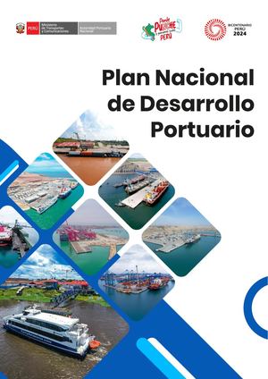 PLAN NACIONAL DE DESARROLLO PORTUARIO 2024