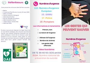 santé - flyer - Gestes de premiers secours - les gestes qui sauvent