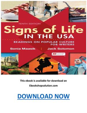 Signs Of Life In The USA 10th Edition PDF