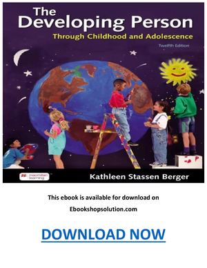 Developing Person Through Childhood And Adolescence 12th Edition PDF