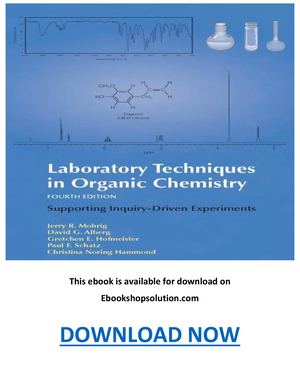 Laboratory Techniques In Organic Chemistry 4th Edition PDF
