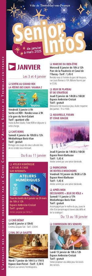 Seniors Infos - Janvier Mars 2025