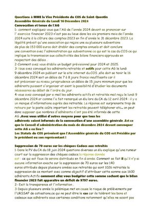 COS Saint Quentin Questions Ag Cos Saint Quentin 16 Décembre 2024 Gilles