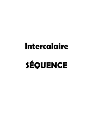 Intercalaire Séquence 3e3