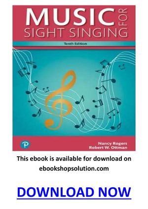 Music For Sight Singing 10th Edition PDF