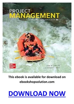 Project Management The Managerial Process 8th Edition PDF