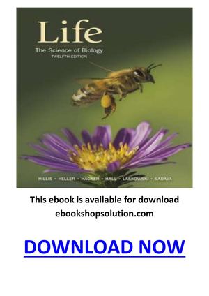 Calaméo - Life The Science Of Biology 12th Edition PDF 978