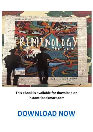 Criminology The Core 7th Edition Pdf