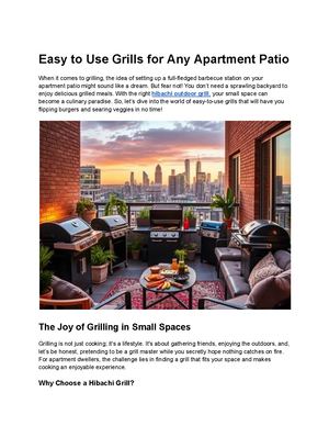 Easy To Use Grills For Any Apartment Patio