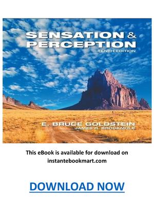 Sensation And Perception Goldstein 10th Edition Pdf