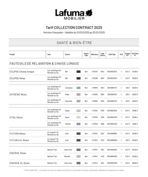 Tarif SANTE_&_BIEN ETRE 2025 FR