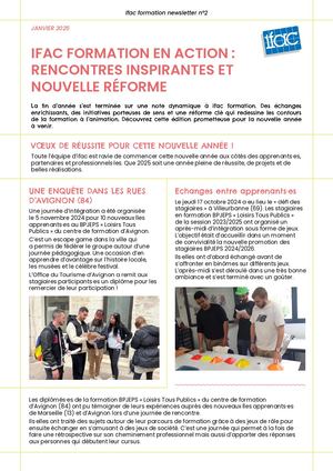 Newsletter ifac formation N°2 - janvier 2025