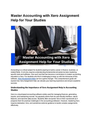 Calaméo - Master Accounting with Xero Assignment Help for Your Studies