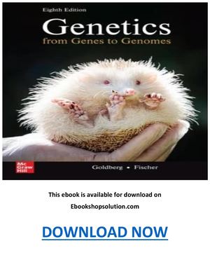 Genetics From Genes To Genomes 8th Edition PDF
