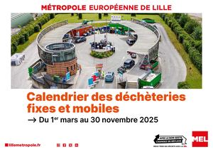 Calendrier des déchèteries  - Du 1er mars au 30 novembre 2025