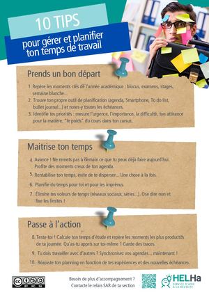 10 Tips pour gérer et planifier ton temps de travail