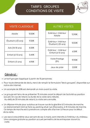 Tarifs & Conditions De Visite 2025 -  Site Abbadia